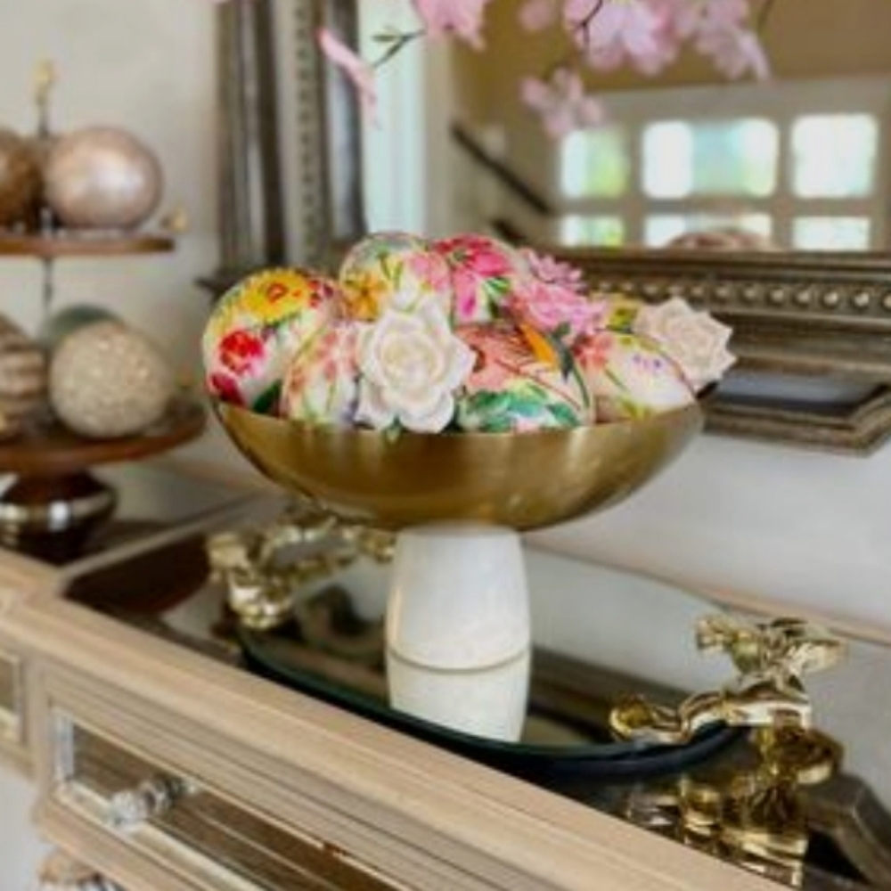 Macys - Home Collection Marble Pedestal Bowl